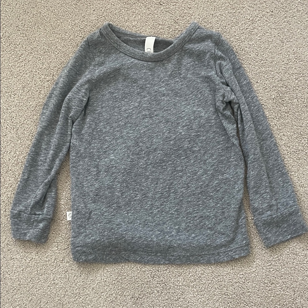 Childhoods Clothing long sleeve tee in Heather Gray, 4t